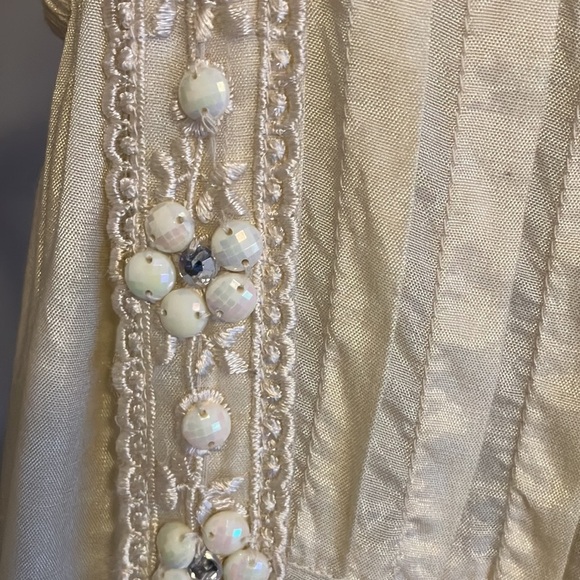 River Island peasant dress beaded lace reinstones boho cottage core size… - Picture 5 of 10